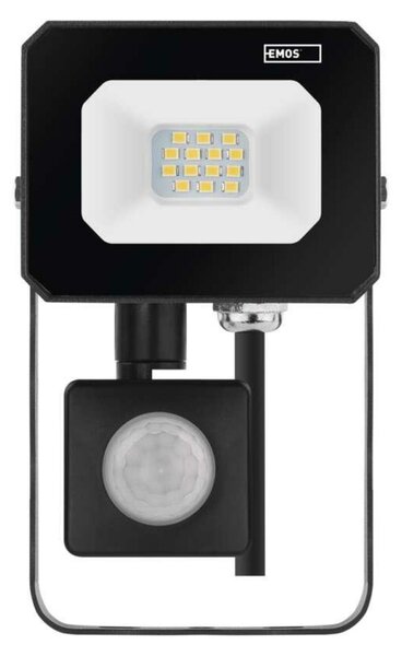 EMOS LED reflektor SIMPO s pohybovým čidlem, 10 W, černý, neutrální bílá ZS2313