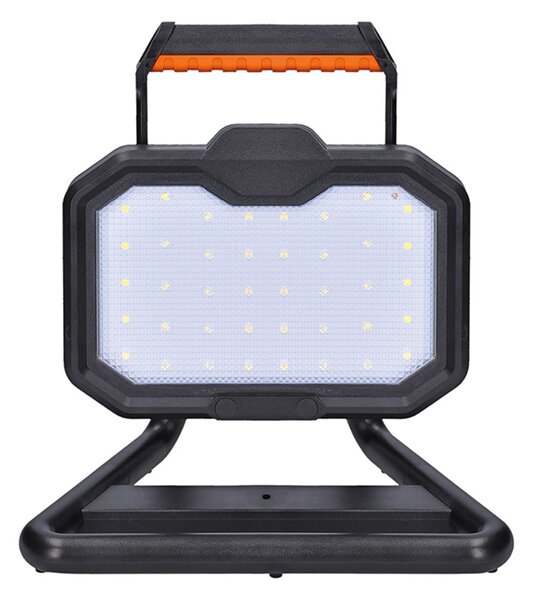 Solight LED reflektor 20W, přenosný, nabíjecí, 2000lm, oranžovo-černý WM-20W-RE