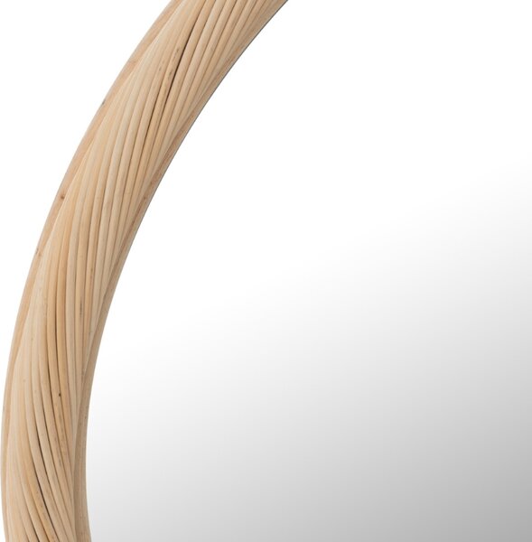 Ratanové závěsné zrcadlo J-line Wally 50 cm