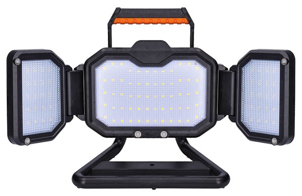 Solight LED reflektor 30W, přenosný, nabíjecí, 3000lm, oranžovo-černý WM-30W-RE