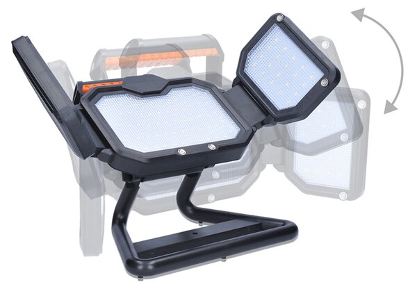 Solight LED reflektor 30W, přenosný, nabíjecí, 3000lm, oranžovo-černý WM-30W-RE