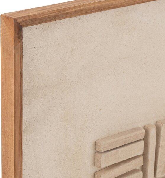 Bílo-béžový abstraktní obraz J-line Carvan 122 x 82 cm