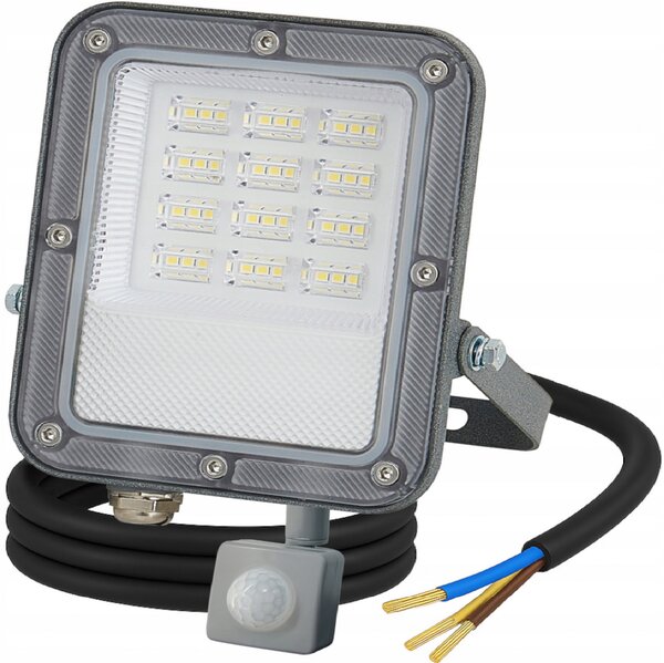 BERGE LED reflektor ODYN s pohybovým senzorem 30W - 2700lm - 4000K - IP66