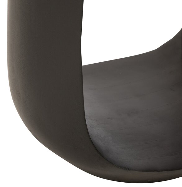 Černý dřevěný odkládací stolek J-line Cargo 35 cm