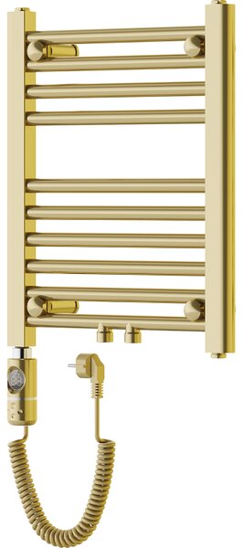 Mexen Mars, elektrické topné těleso 500 x 400 mm, 300 W, zlatá lesklá, W110-0500-400-2300-50