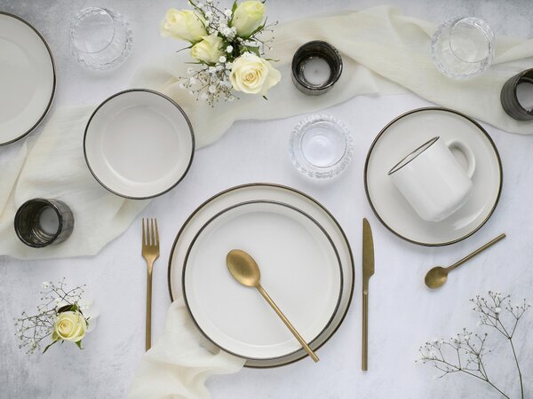 KOMBINOVANÁ SOUPRAVA, 10dílné, kamenina Creatable - Online Only nádobí, Online Only