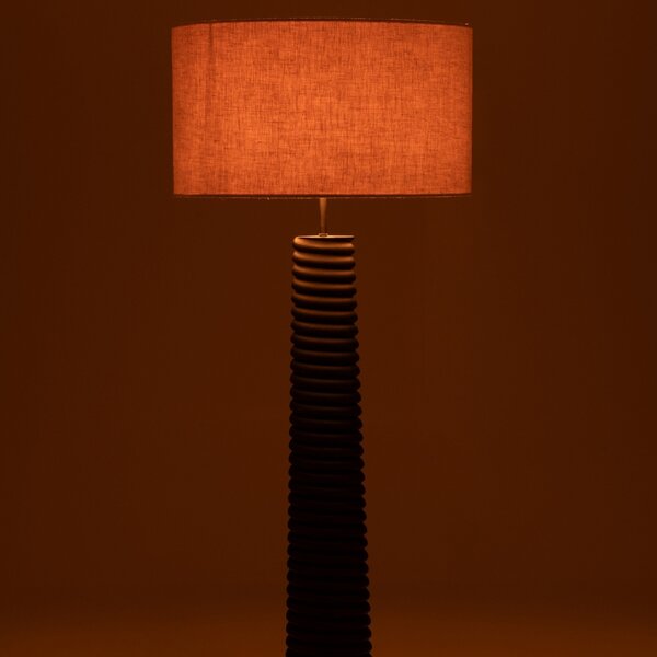 Černá dřevěná stojací lampa J-line Ailan 160 cm