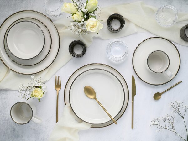 KOMBINOVANÁ SOUPRAVA, 30dílné, kamenina Creatable - Online Only nádobí, Online Only