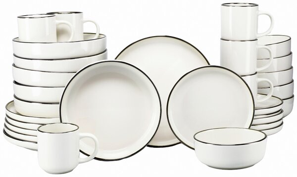 KOMBINOVANÁ SOUPRAVA, 30dílné, kamenina Creatable - Online Only nádobí, Online Only