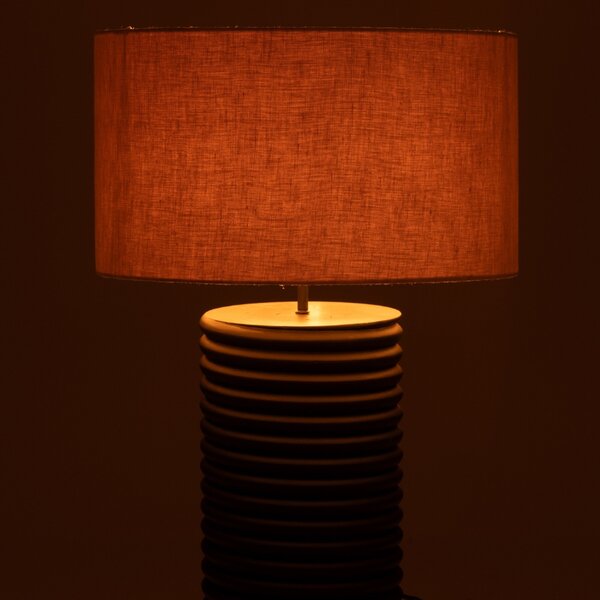 Černá dřevěná stolní lampa J-line Ailan 70 cm