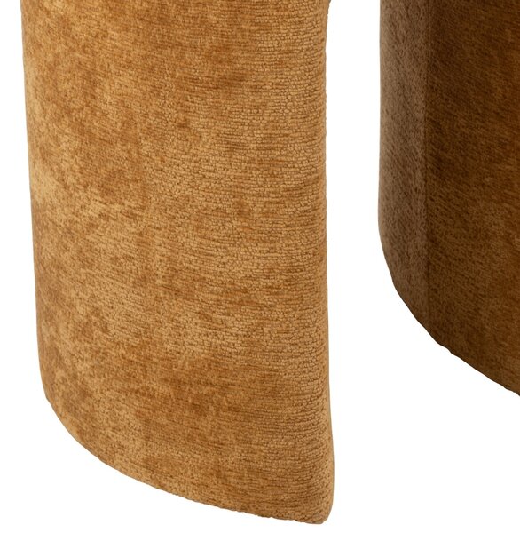 Okrově žlutá čalouněná stolička J-line Tammy 44 cm