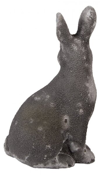 Zahradní dekorace / socha zajíce z imitace kamene – 23 cm