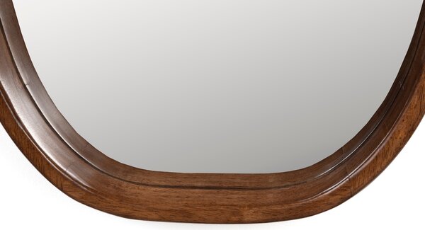 -25 % Dny MOMENTI– White Label Hnědé dřevěné závěsné zrcadlo WLL NYKO 120 x 40 cm