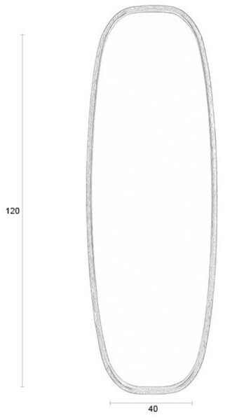 -25 % Dny MOMENTI– White Label Hnědé dřevěné závěsné zrcadlo WLL NYKO 120 x 40 cm