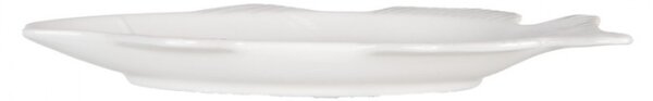 Bílá porcelánová miska ve tvaru ryby – 30x15x3 cm