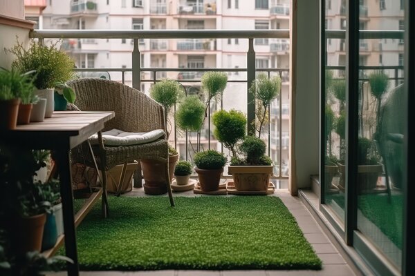 Europe Grass, Metrážní umělá tráva Rosalia, vyříznout kruh, šíře 4m, zelená
