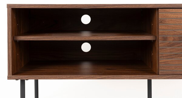White Label Hnědý TV stolek WLL STRIPES 120 x 40 cm