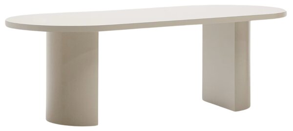 Lakovaný jídelní stůl Kave Home Nealy 240 x 100 cm - odstín ecru