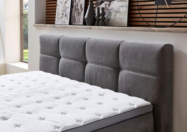 POSTEL BOXSPRING, 180/200 cm, šedá Esposa - Postele s úložným prostorem
