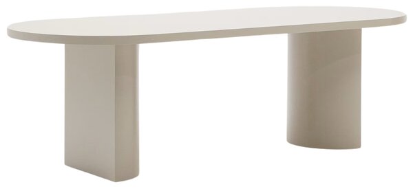 Lakovaný jídelní stůl Kave Home Nealy 240 x 100 cm - odstín ecru