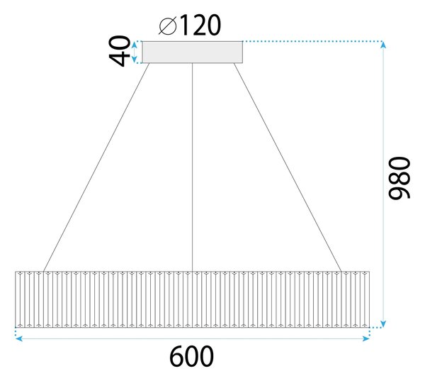 TooLight Závěsný lustr APP 50 cm zlatý