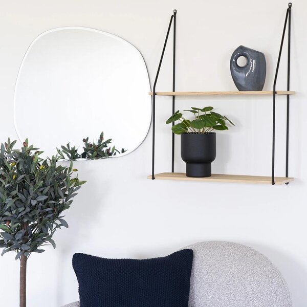 Nordic Living Set dvou černých kovových květináčů Fulda Ø 14/16 cm