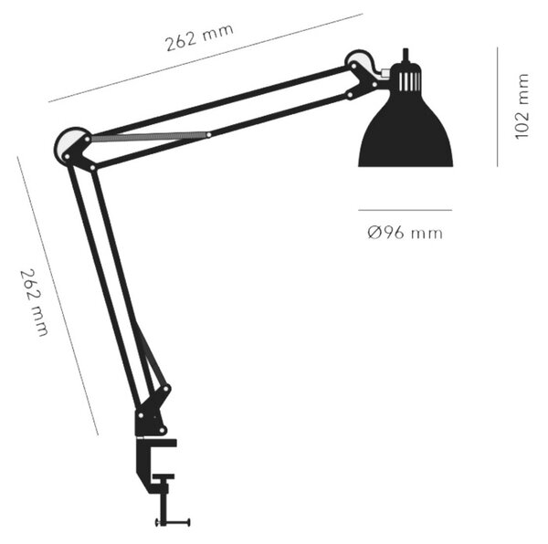 Stolní lampa NORDIC LIVING, Bílá, Pracovna, Hliník