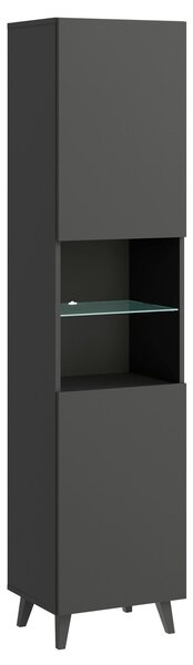 VITRÍNA, černá, 40/170/31,5 cm P & B - Kredence a vitríny, Online Only