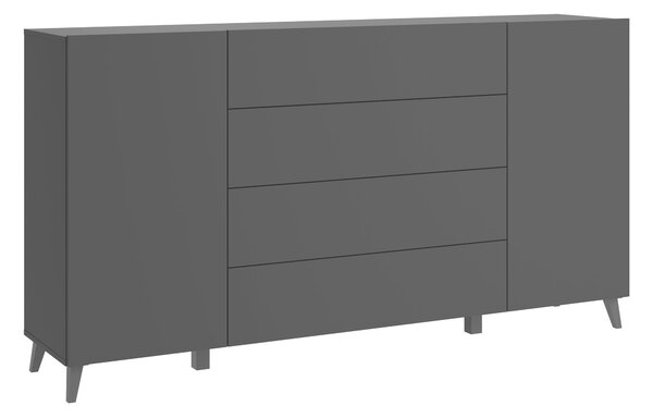 ŠIROKÁ KOMODA, černá, 180/95,4/39 cm P & B - Online Only komody, Online Only