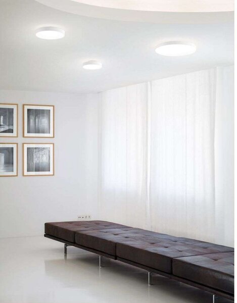 Stropní Lampa Serien Lighting, stmívatelné, Bílá, Obývací pokoj, Hliník