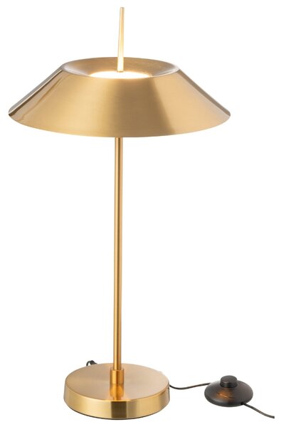 Zlatá kovová stolní LED lampa J-line Zavya