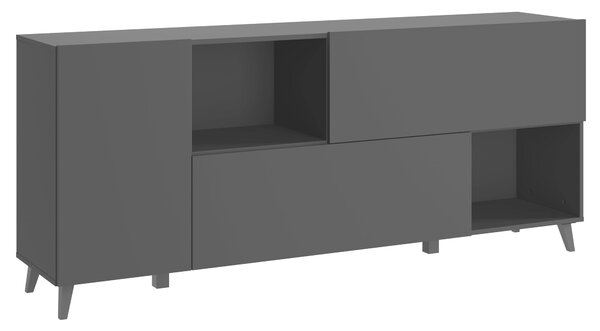 ŠIROKÁ KOMODA, černá, 180/76/39 cm P & B - Online Only komody, Online Only