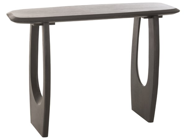 Černý dřevěný toaletní stolek J-line Cargo 120 x 30 cm