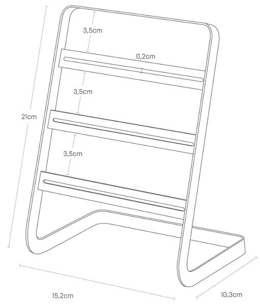 Bílý kovový stojan na šperky Yamazaki Tower 21 cm