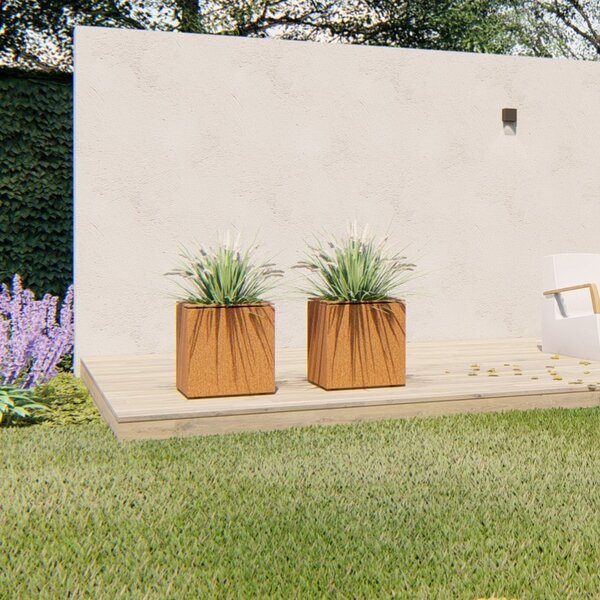 Cortenový květináč Kubo 830 x 830 x 700 mm