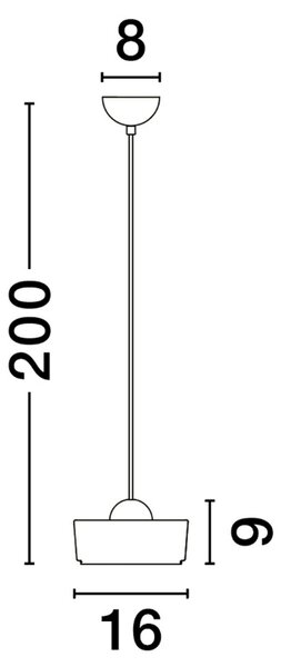 Nova Luce Závěsné LED světlo Keros 16 cm