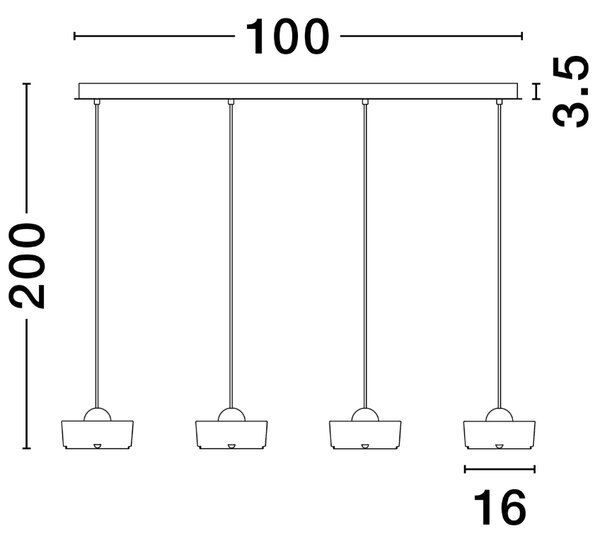 Nova Luce Závěsné LED světlo Keros 100 cm