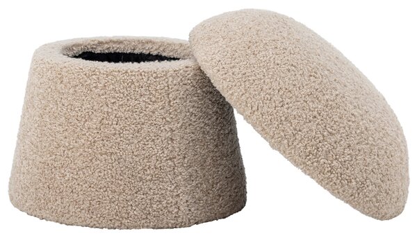 Bloomingville Béžový bouclé puf Bocca 46 cm