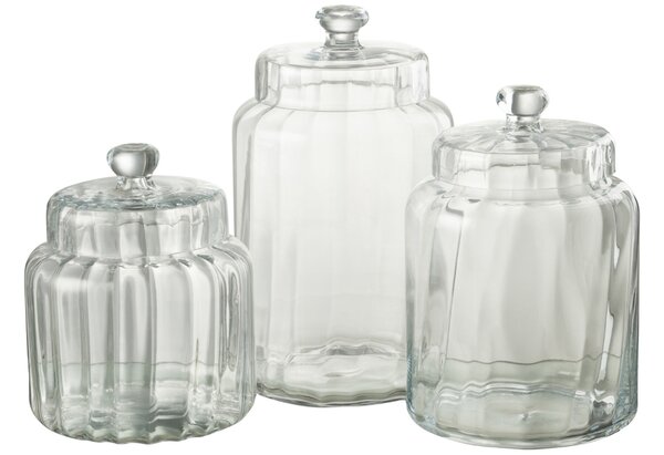 Skleněná dóza J-line Eliano 5,6 l