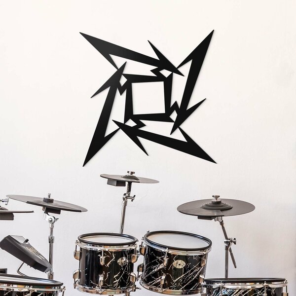 DUBLEZ | Dřevěný symbol - Metallica Ninja Star | Obraz