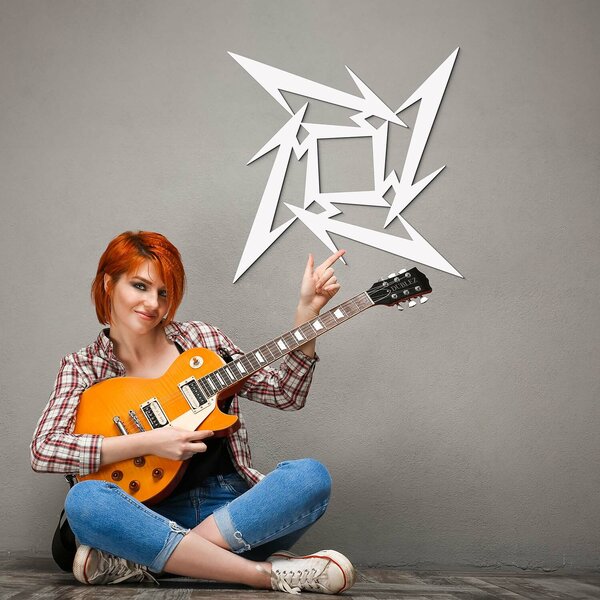 DUBLEZ | Dřevěný symbol - Metallica Ninja Star | Obraz