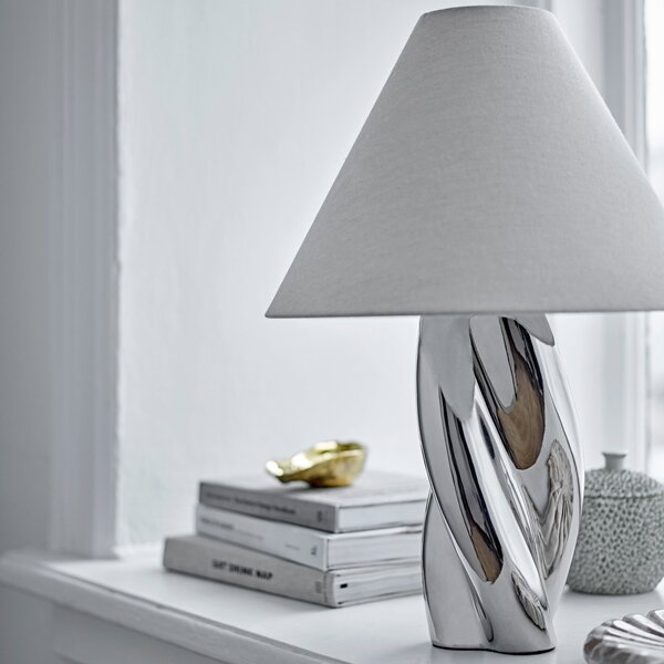 Stolní lampa Bloomingville, Silva, Metalická, Obývací pokoj, Keramika, Moderní