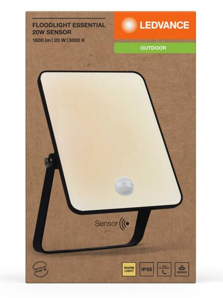LEDVANCE LED reflektor Floodlight Essential Sensor 20W 3000K 4058075768253