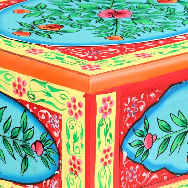 Ručně malovaný konzolový stolek 80x35x75 cm masivní mangovník 286159