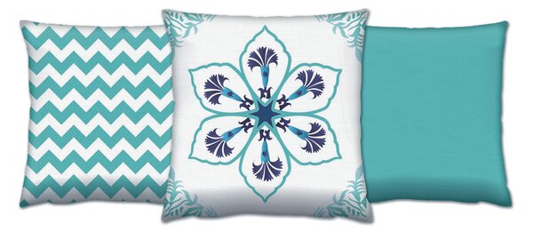 ASIR Sada dekorativních polštářků MINT VZORY 43 cm polyester-bavlna