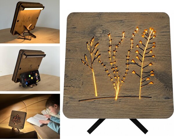 "Kokoška" lampa 19x19cm provedení povrchu: dub světlý