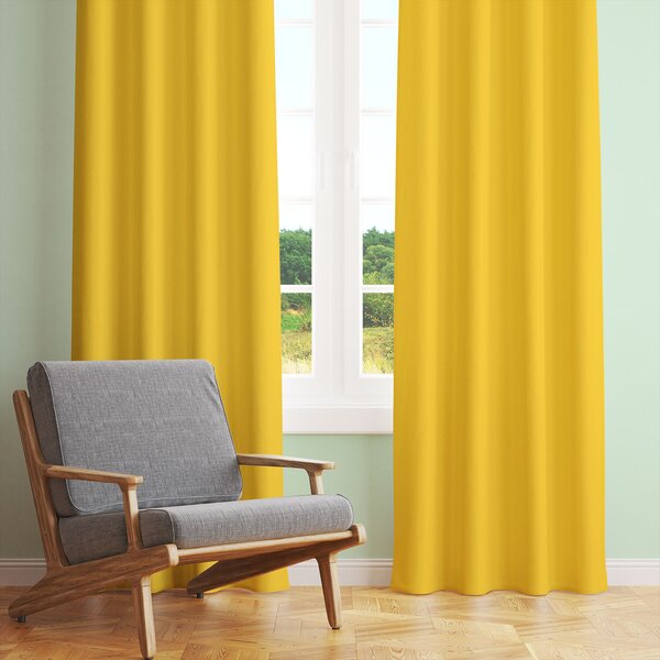Jednobarevná bavlněná látka, 125 g/m², šíře 160 cm, žlutá