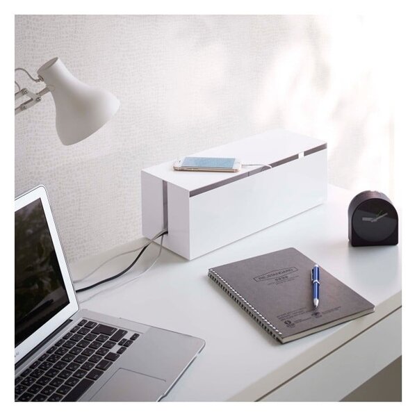 Bílý box na nabíječky YAMAZAKI Web Cable Box