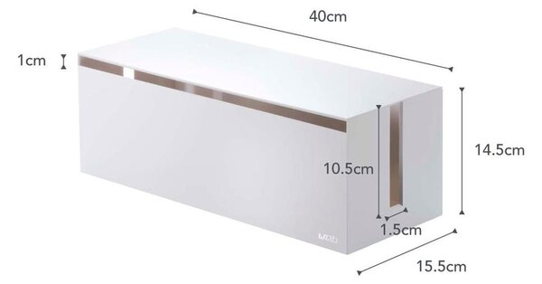 Bílý box na nabíječky YAMAZAKI Web Cable Box