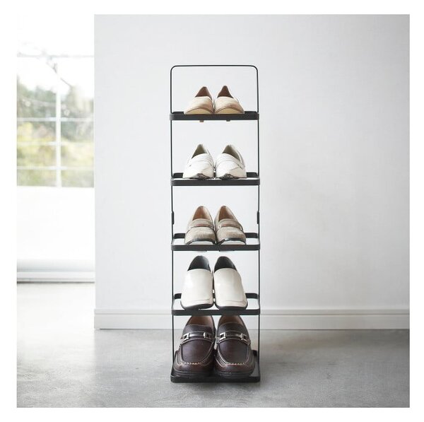Černý kovový stojan na boty Tower Shoe Rack – YAMAZAKI